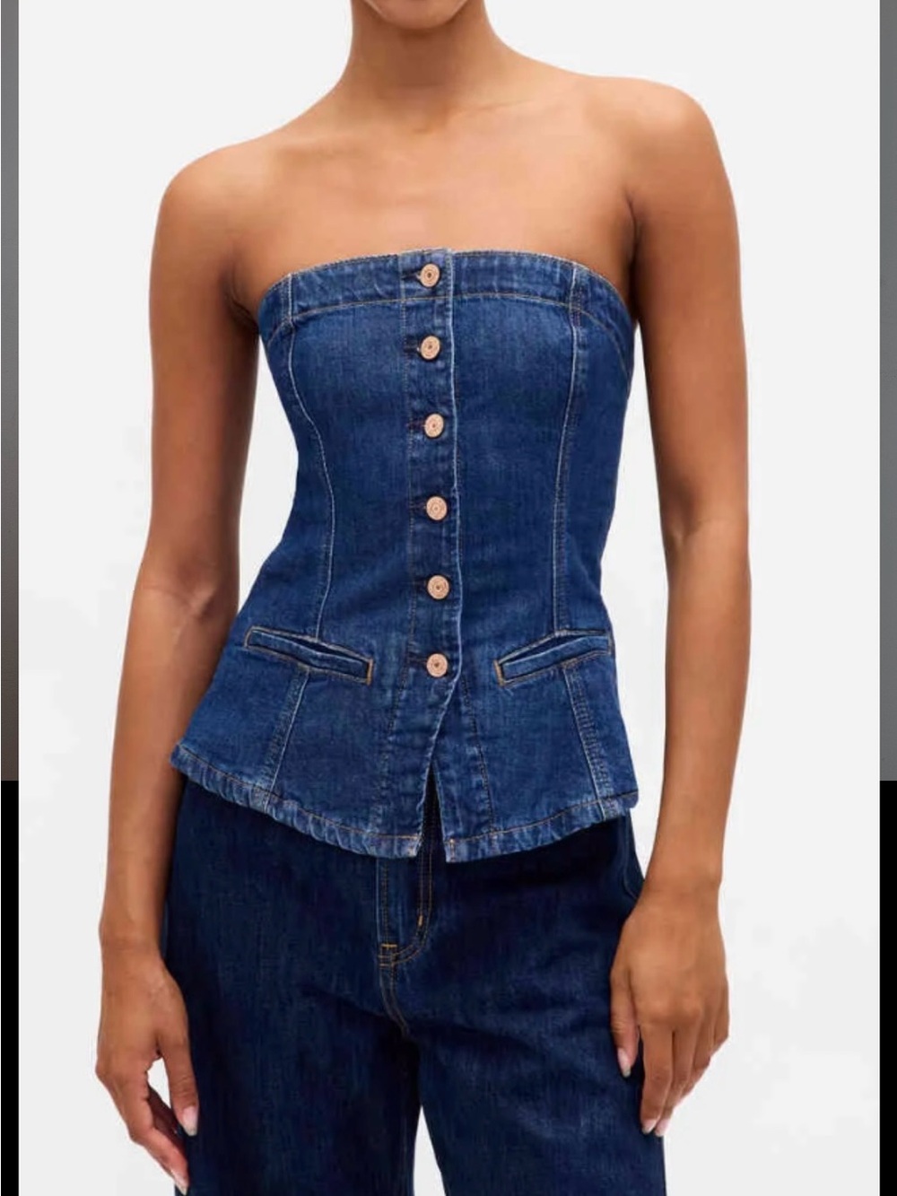 Gap Denim Strapless Vest